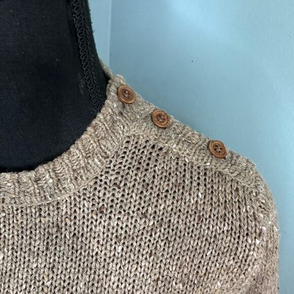 Vintage Port of Call Wool-Blend Sweater – Brown, Size M - Picture 3 of 6